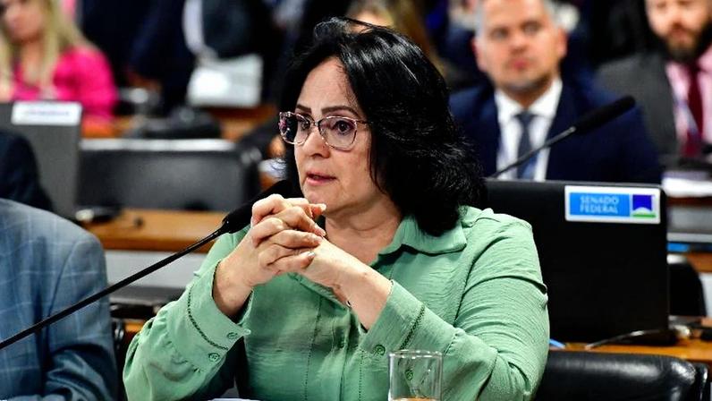 Senadora Damares Alves (Republicanos-DF), na CPMI do 8 de janeiro