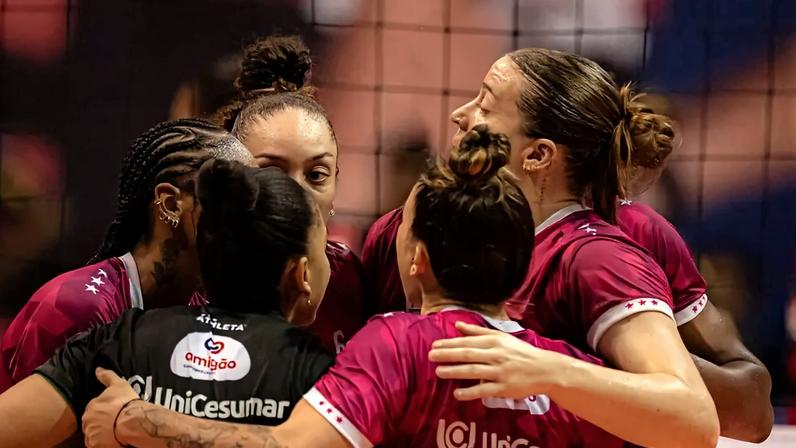 Sesc Flamengo enfrentou Maringá pela Superliga feminina de vôlei (Foto: Paula Reis/Flamengo)
