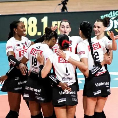 Sesi Bauru vence com tranquilidade na estreia do Sul-Americano de vôlei