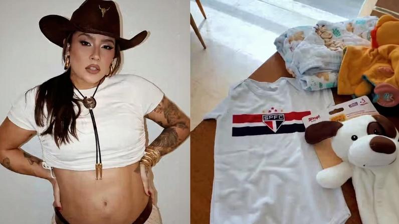 Grávida Lauana Prado se emociona com presente de fãs para o bebê