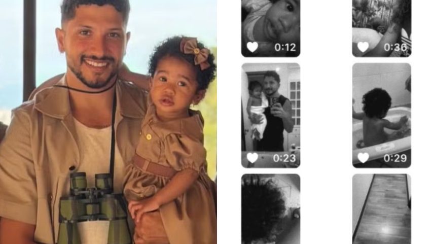 Ex de IZA, Yuri Lima faz desabafo sobre saudade da filha, Nala: 'Ausência que incomoda' — Foto: Reprodução/Instagram