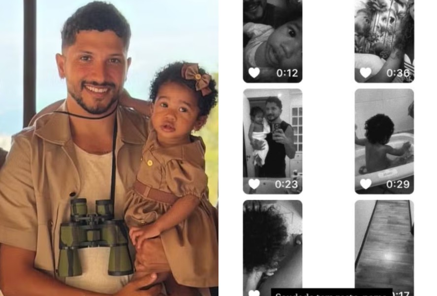 Ex de IZA, Yuri Lima faz desabafo sobre saudade da filha, Nala: 'Ausência que incomoda' — Foto: Reprodução/Instagram