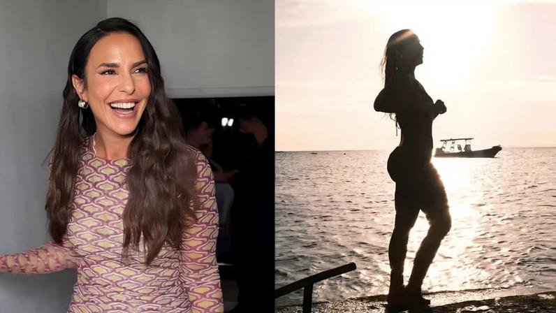 Solteira, Ivete Sangalo eleva temperatura ao exibir silhueta na praia: 'Ela é puro verão' — Foto: Reprodução/Instagram