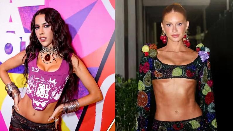 Marina Sena e time de famosos se jogam na folia e abrem o 1º dia de Carnaval em Salvador — Foto: Brazil News