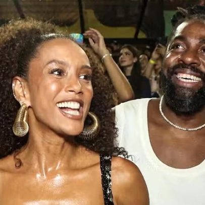 Taís Araujo e Lázaro Ramos curtem noite sem os filhos no Desfile das Campeãs