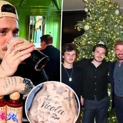 Brooklyn Beckham cobre tatuagens dos irmãos após remover homenagem ao pai David