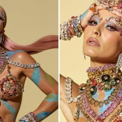 Sabrina Sato participa do último ensaio técnico da Vila Isabel e mostra fantasia