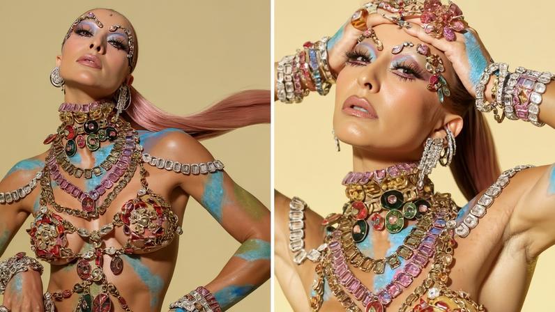 Sabrina Sato participa de último ensaio técnico da Vila Isabel; veja fantasia