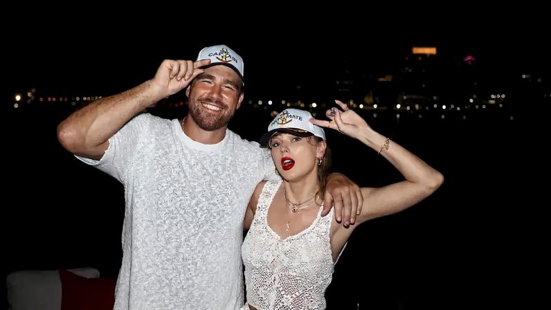 Travis Kelce (pictured above in July 2025) revealed what he and Taylor Swift have been up to on Wednesday’s “New Heights” episode.