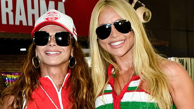 Virginia e Viviane Araujo na apuração — Foto: Eduardo Martins / Brazil News