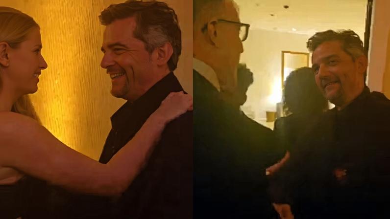 Wagner Moura é tietado por Jessie Buckley e CEO da Academia em evento pré-Oscar — Foto: Reprodução/Instagram