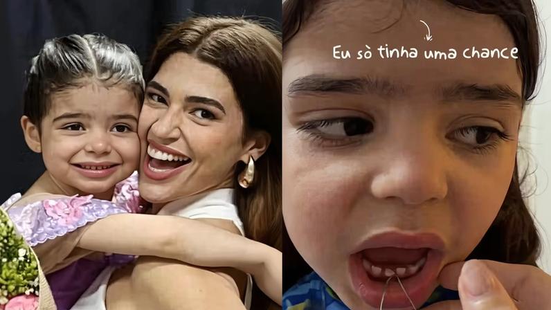 Vivian Amorim arranca dente da filha — Foto: Reprodução | Instagram