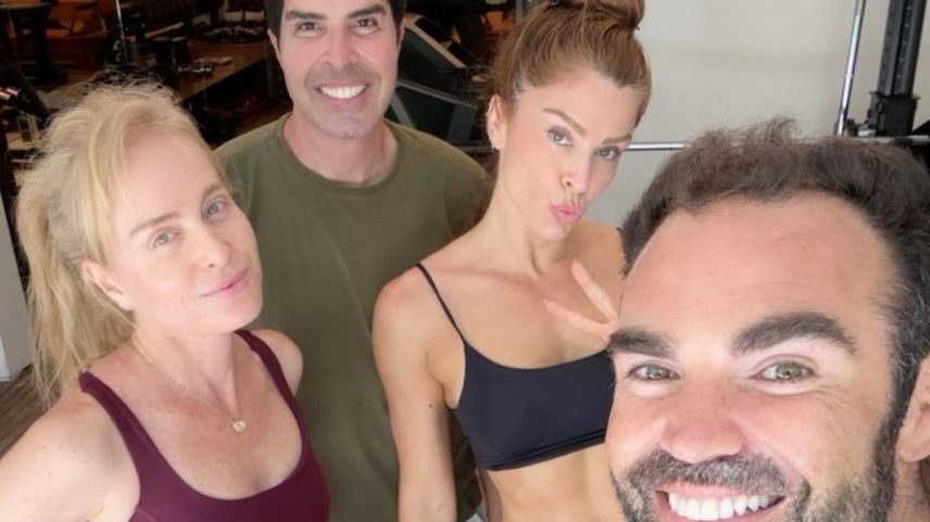 Angélica e Grazi Massafera treinam juntas após férias; Salgado avalia físicos