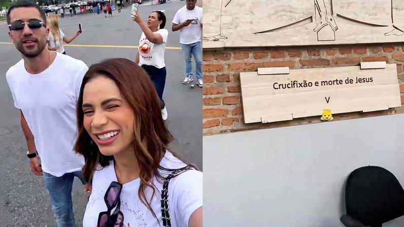 Lexa e Ricardo Vianna homenageiam filha em missa no 1º aniversário da perda