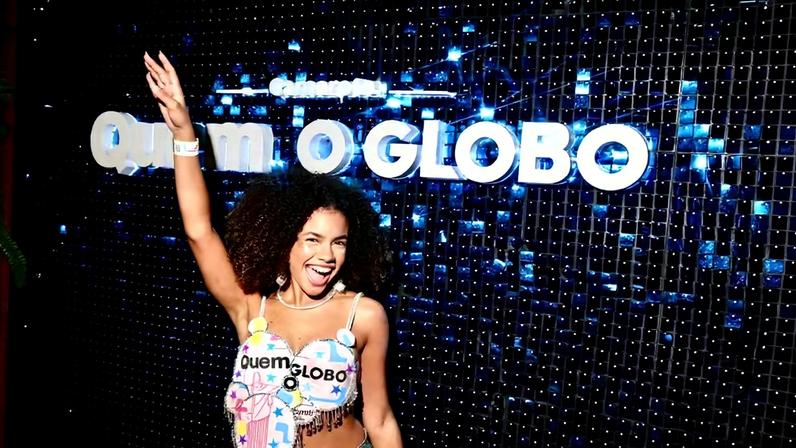 Alana Cabral no Camarote Quem O Globo — Foto: @rafacusato/Quem