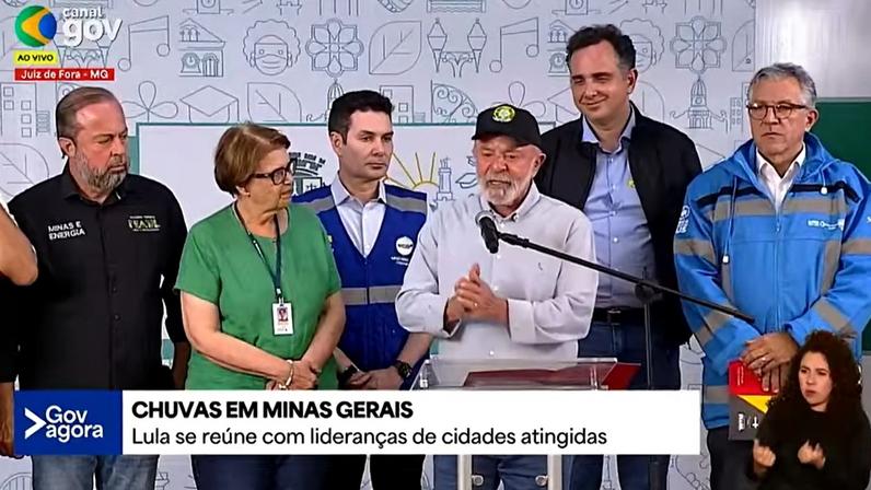 Senador Rodrigo Pacheco acompanha Lula em visita à Zona da Mata — Foto: reprodução