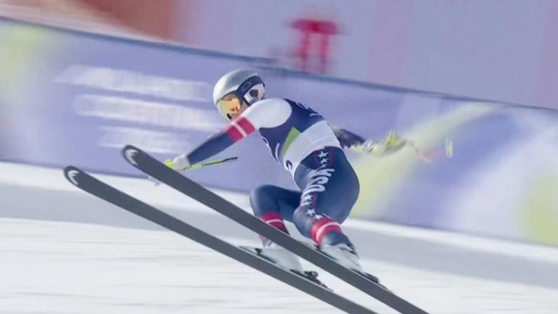 Lindsey Vonn during her run at the Olympics