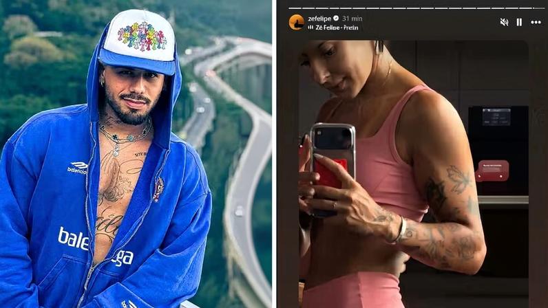 Zé Felipe compartilha foto de Ana Castela e usa emoji sugestivo — Foto: Reprodução/Instagram