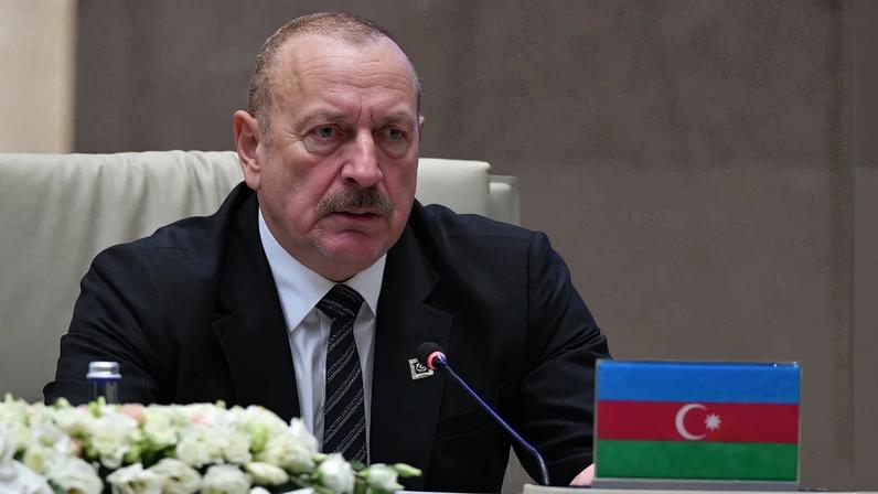 O presidente do Azerbaijão, Ilham Aliyev.