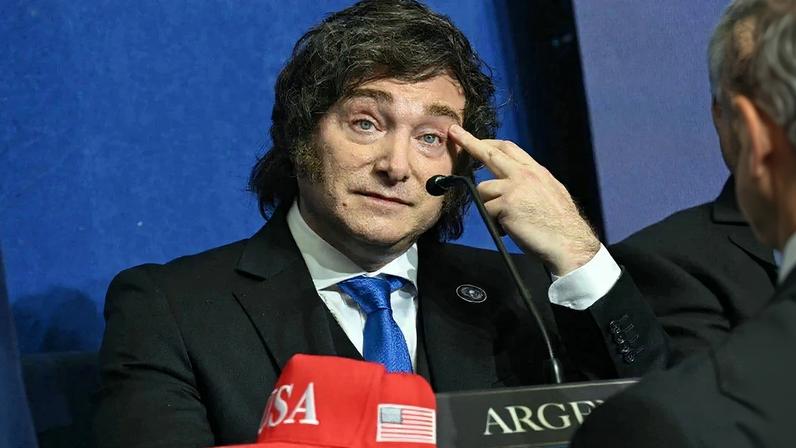 O presidente da argentina Javier Milei. Foto: SAUL LOEB / AFP