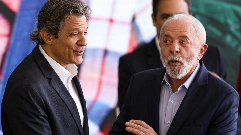 O ministro da Fazenda, Fernando Haddad, e o presidente Lula: pupilo e mestre