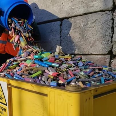 Mais de 6 milhões de vapes descartados semanalmente no Reino Unido, estudo