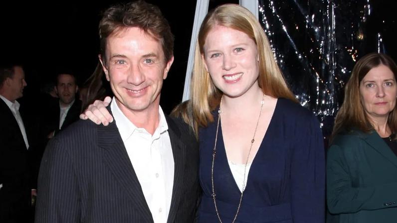 Martin Short and his daughter, Katherine Elizabeth Short, smiling at an event.