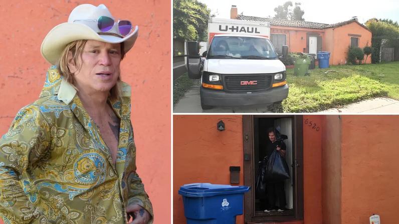 Mickey Rourke fired back in a statement to Page Six, following his eviction. He’s seen here in Los Angeles.