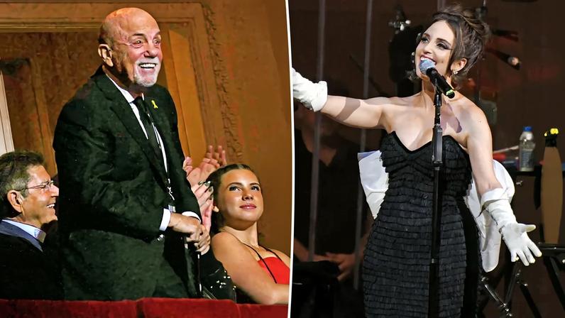 Billy Joel received a standing ovation from a sold-out crowd at Carnegie Hall as he watched a tribute concert.
