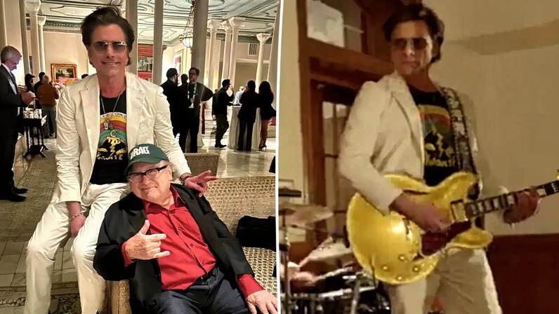 Danny DeVito and John Stamos (seen together above) hosted a secret party ahead of the SXSW 2026 world premiere of their dark comedy thriller, “Drag.”