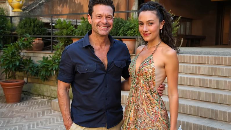 Ryan Seacrest (seen above hosting “Celebrity Wheel of Fortune”) said that he’s on Tinder on Monday’s episode of “Wheel of Fortune.”