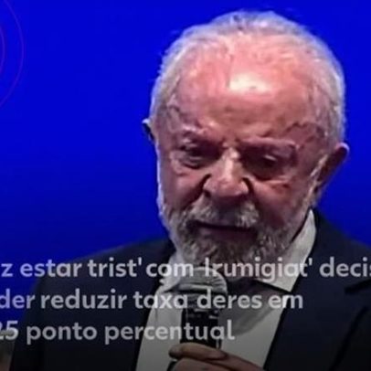 Lula comenta tristeza com decisão do BC de reduzir juros em 0,25 ponto