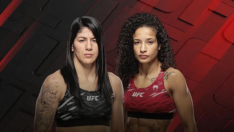 Ketlen Vieira e Jacqueline Cavalcanti se enfrentam no UFC Vegas 117, em maio de 2026. (Divulgação/UFC)