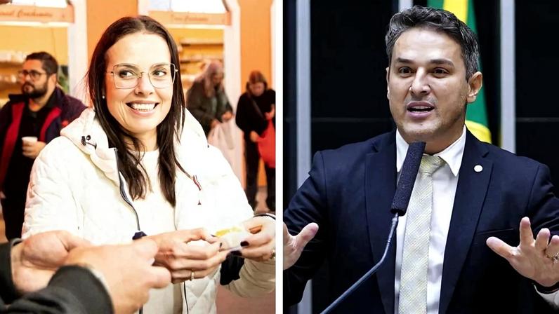 Quaest: Juliana Brizola e Zucco empatam tecnicamente na disputa pelo governo do RS em 2026. Fotos: Reprodução/Redes Sociais e Pablo Valadares / Câmara dos Deputados