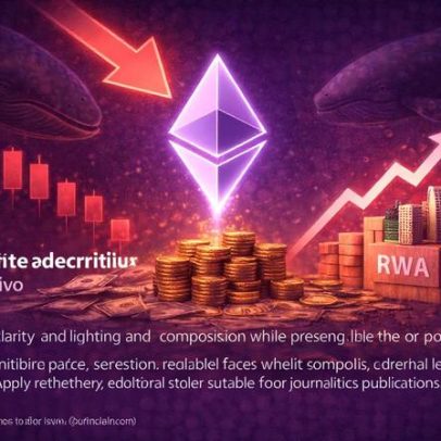 Ethereum em queda: baleias no 7º mês; RWA atinge US$15 bi