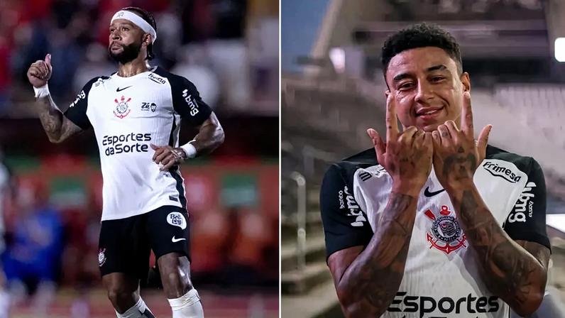 Memphis e Lingard jogaram juntos no Manchester United (Foto: Divulgação/Corinthians)