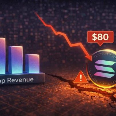 Receita de DApps na Solana cai a mínimo de 18 meses com risco de SOL testar $80