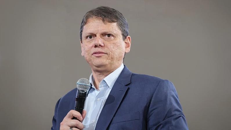 O governador de São Paulo, Tarcísio de Freitas (Republicanos)