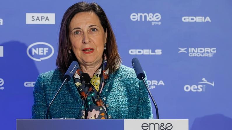 Spanish defence minister Margarita Robles speaks during an event last month.