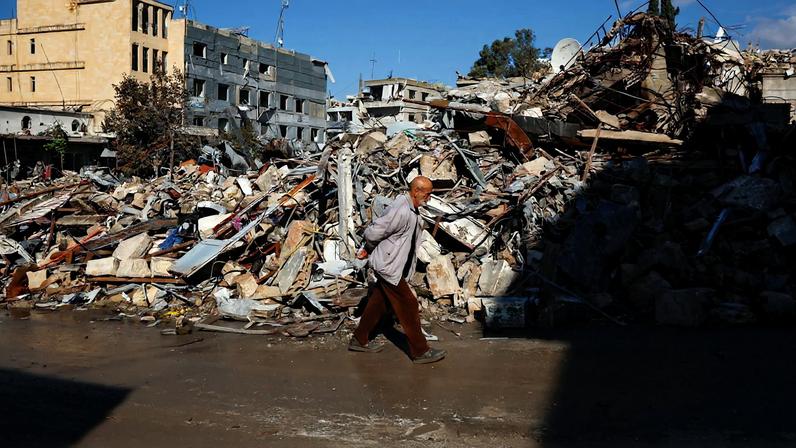 Área destruída no sul do Líbano 28/11/2024 REUTERS/Adnan Abidi