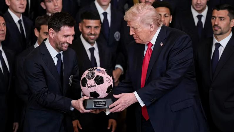 Messi e Inter Miami visitam Donald Trump na Casa Branca