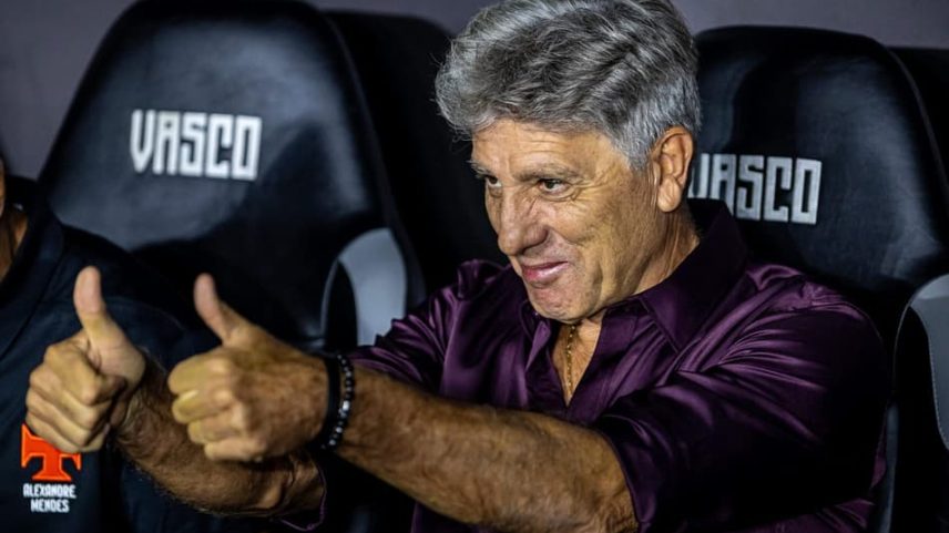 Renato Gaúcho antes da partida entre Vasco e Palmeiras (Foto: Affonso Andrade//Agência F8/Gazeta Press)