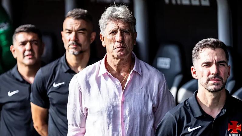 Renato Gaúcho na partida entre Vasco e Grêmio (Foto: Affonso Andrade/Agência F8/Gazeta Press)