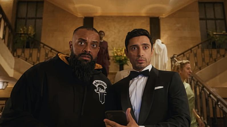 ‘The brownest thing on TV since that Hovis advert’ … Guz Khan and Riz Ahmed in Bait.