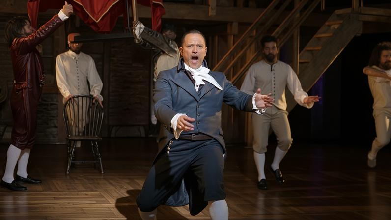‘The damn fool that shot him’ … Leslie Odom Jr in Hamilton.