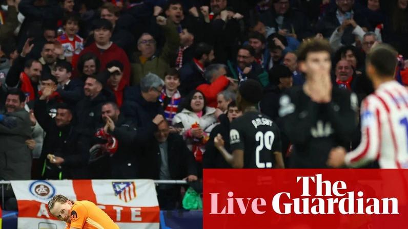 Atlético 5-2 Tottenham, Newcastle 1-1 Barcelona: Champions League last-16 first legs – live