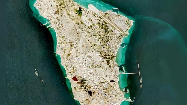 A satellite view of Iran’s Kharg Island on 7 March, before US military strikes this weekend.