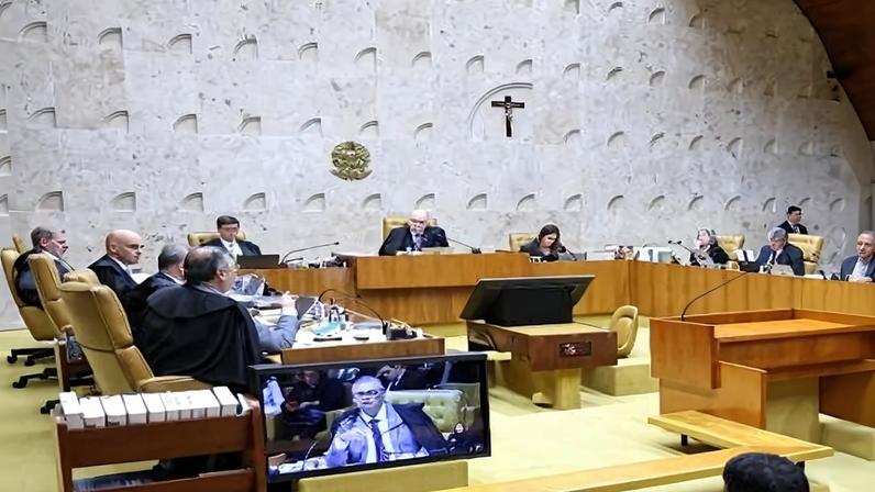 Plenário do STF em julgamento sobre penduricalhos pagos a membros do Judiciário e do Ministério Público