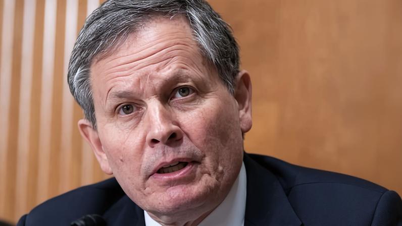 Steve Daines at a Senate banking, housing, and urban affairs committee, on 10 May 2022.