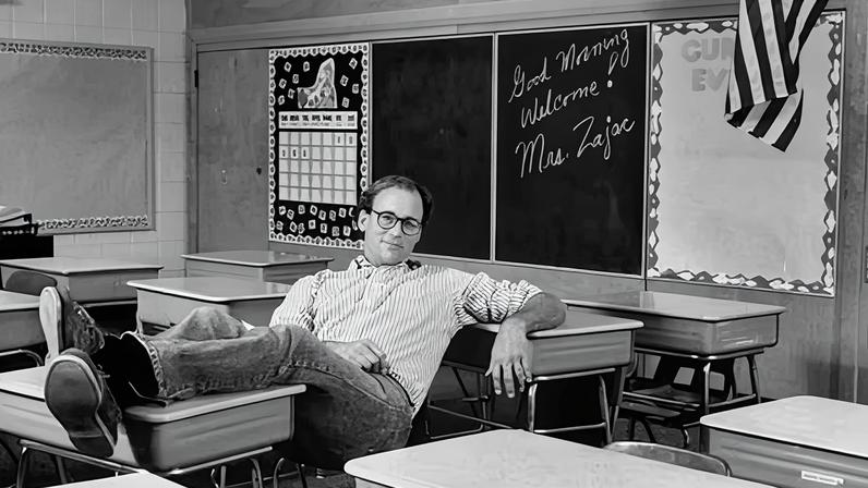 Tracy Kidder in the fifth-grade classroom he attended for a year researching his 1989 book, Among Schoolchildren.